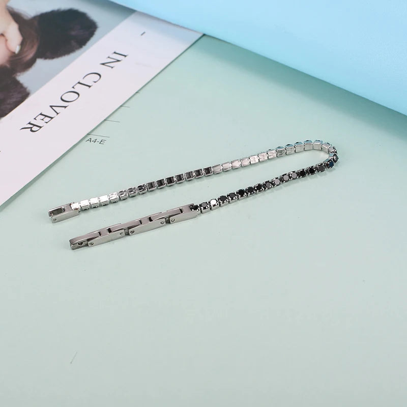 Adjustable Bezel Set Zircon Tennis Bracelet