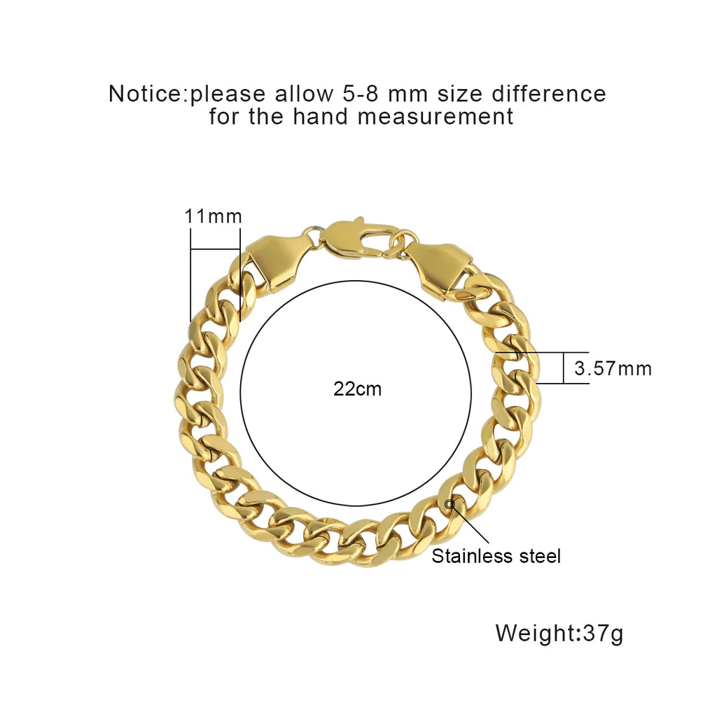 18K Gold PVD Cuban Bracelet