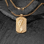 Gold Wing Pendant Necklace for Men