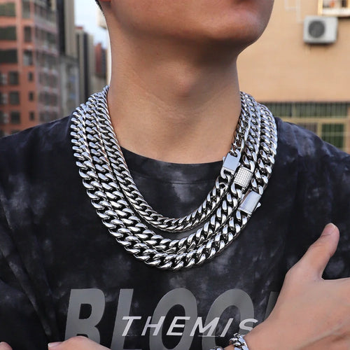 16mm Heavy Steel Cuban Link Necklace