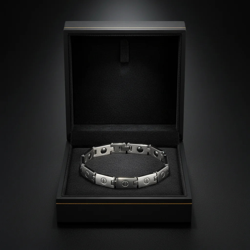 Titanium Link Bracelet with Hematite