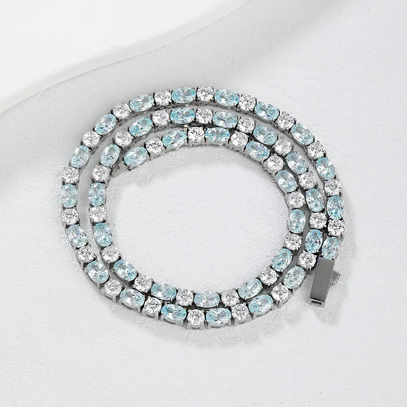 Mixed Cut Zircon Tennis Necklace