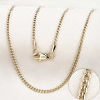 18K Gold Plated Cuban Link Chain Necklace in Five Widths