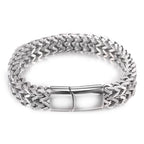 18K Gold Plated Double Row Cuban Link Bracelet