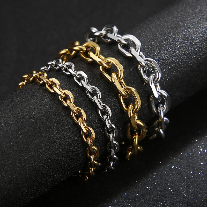 Steel Oval Link Chain Necklace