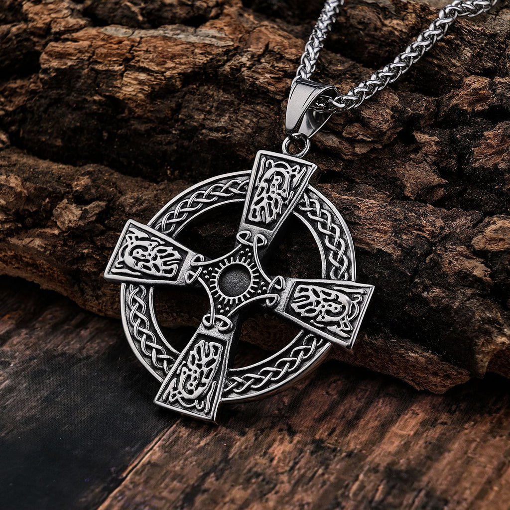 Celtic Knot Cross Pendant Necklace