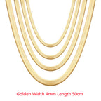 Flat Snake Chain Necklace view 43
