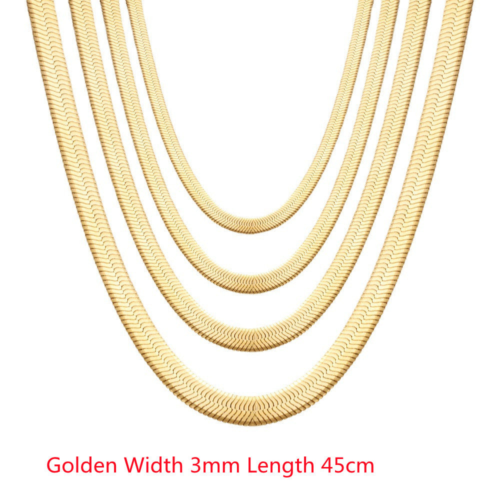Flat Snake Chain Necklace view 33
