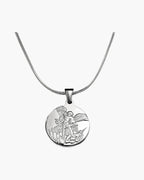 Archangel Medallion Snake Chain Necklace view 6