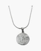 Archangel Medallion Snake Chain Necklace view 4