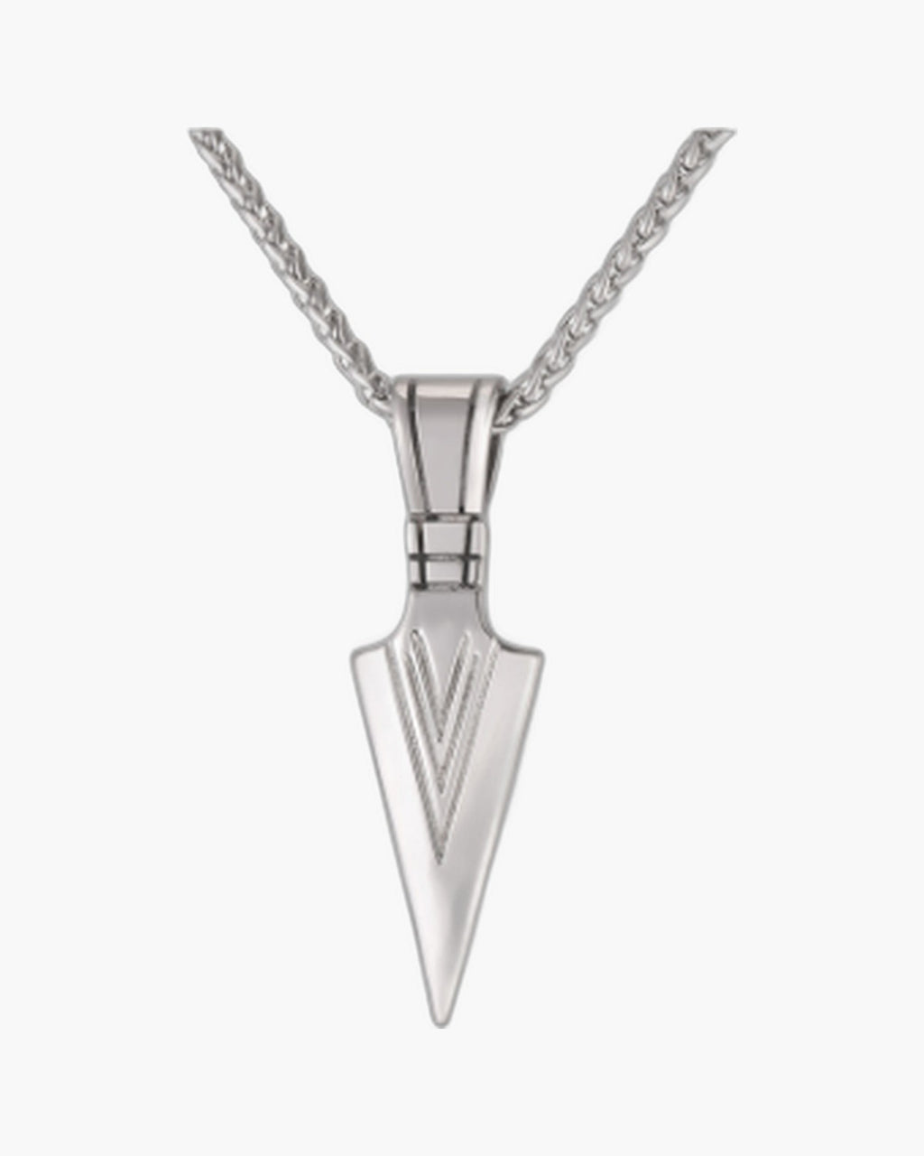 Arrowhead Pendant Wheat Chain Necklace view 5