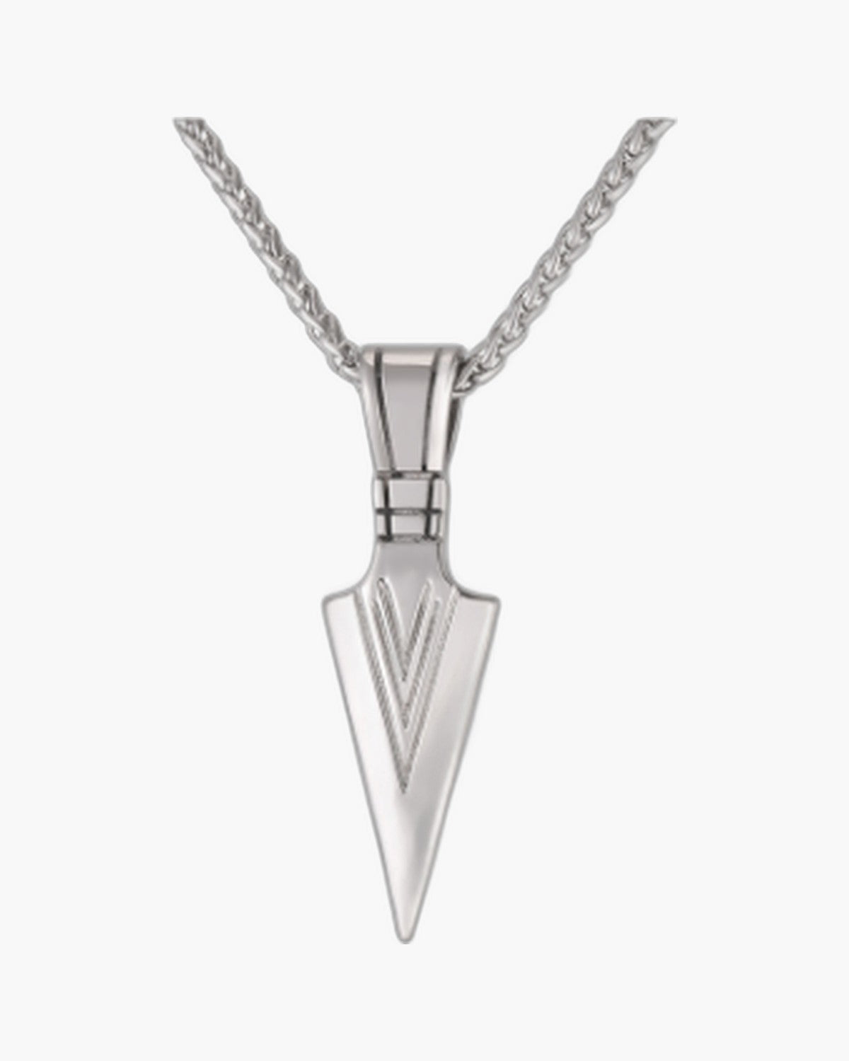 Arrowhead Pendant Wheat Chain Necklace view 5