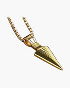 Arrowhead Pendant Wheat Chain Necklace view 2