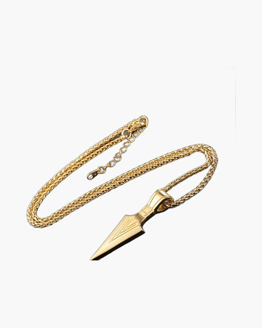 Arrowhead Pendant Wheat Chain Necklace view 6