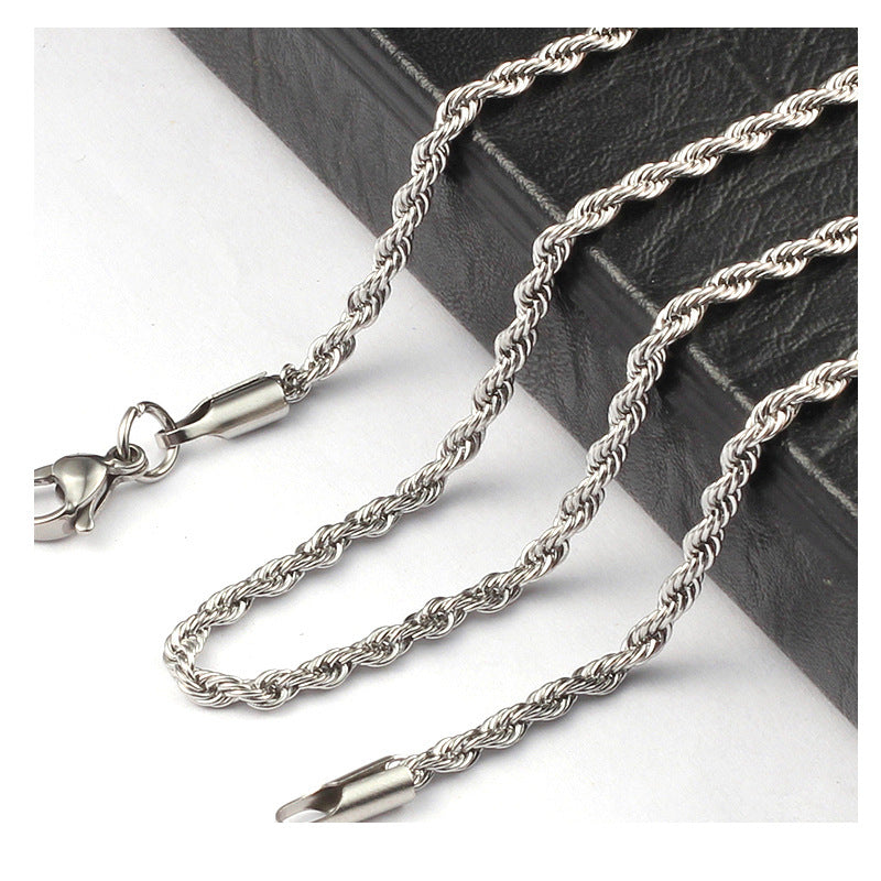 Rope Chain in Gold-Tone Titanium Steel