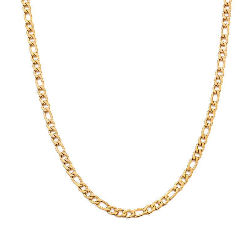Figaro Chain Necklace in Stainless Steel view 9