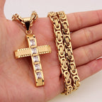 Byzantine Chain with Cross Pendant view 7
