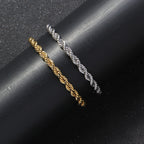 Rope Chain Bracelet in Stainless Steel view 3