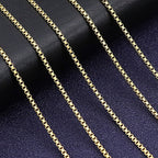 Box Chain Necklace in Titanium Steel view 5