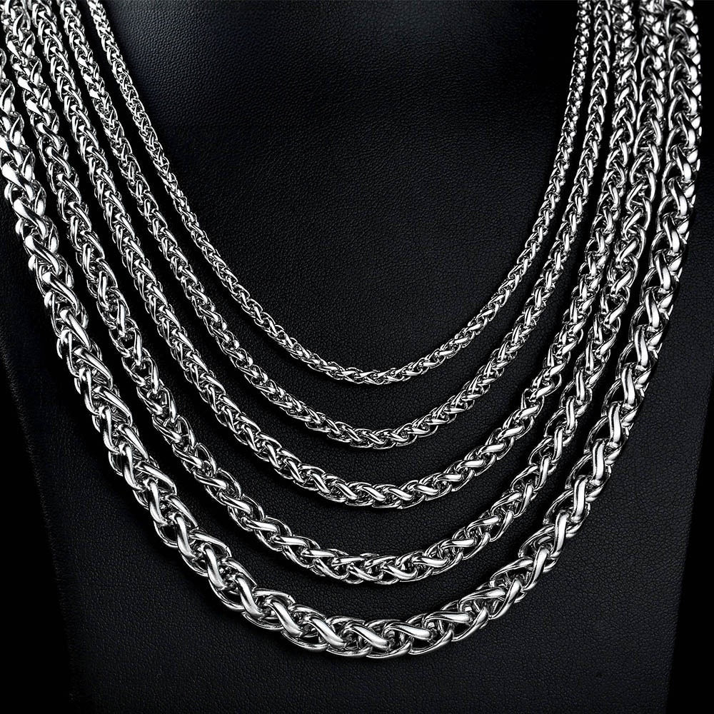 Titanium Steel Wheat Chain