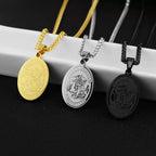 Oval Medallion Pendant Necklace view 2