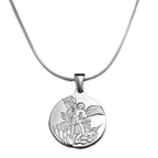 Archangel Medallion Snake Chain Necklace view 2