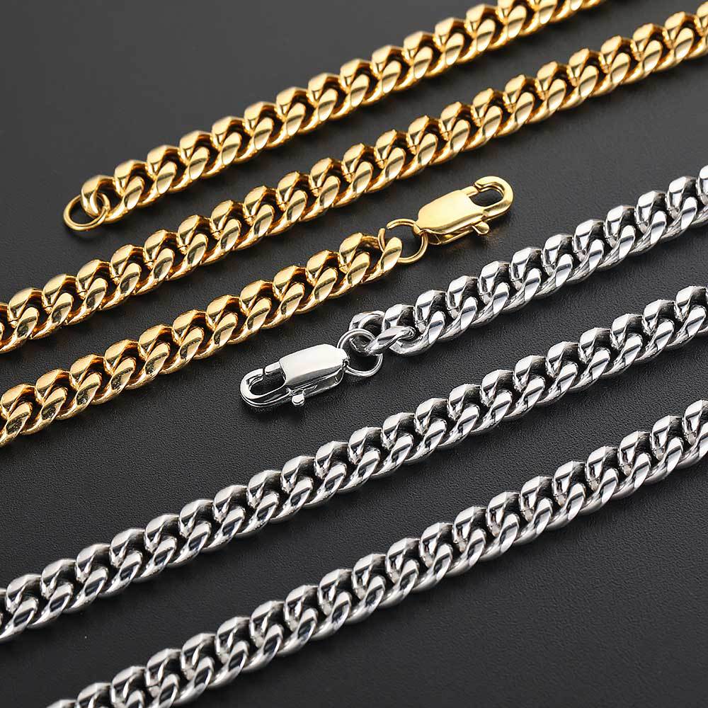 Cuban Link Bracelet in Stainless Steel view 3