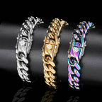 Cuban Link Chain Bracelet with Box Clasp view 12