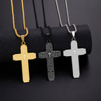 Lord's Prayer Cross Pendant Necklace view 7