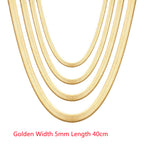 Flat Snake Chain Necklace view 46