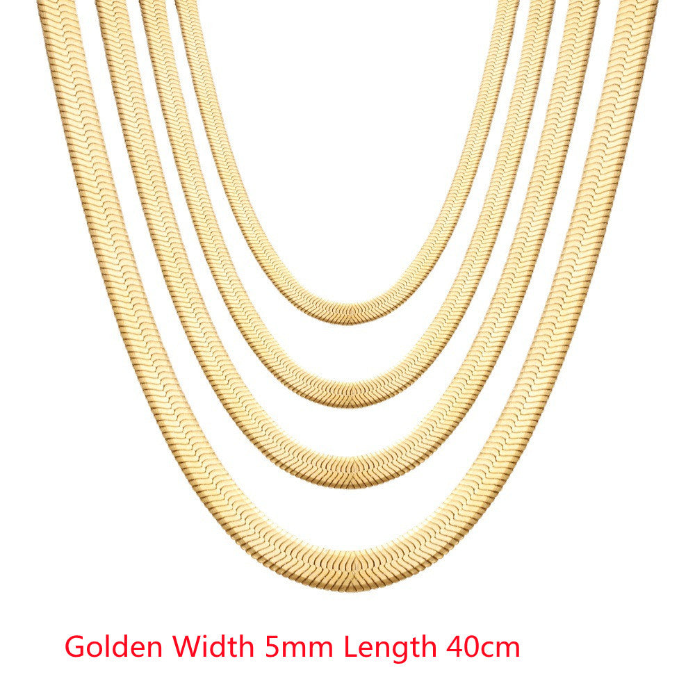 Flat Snake Chain Necklace view 46