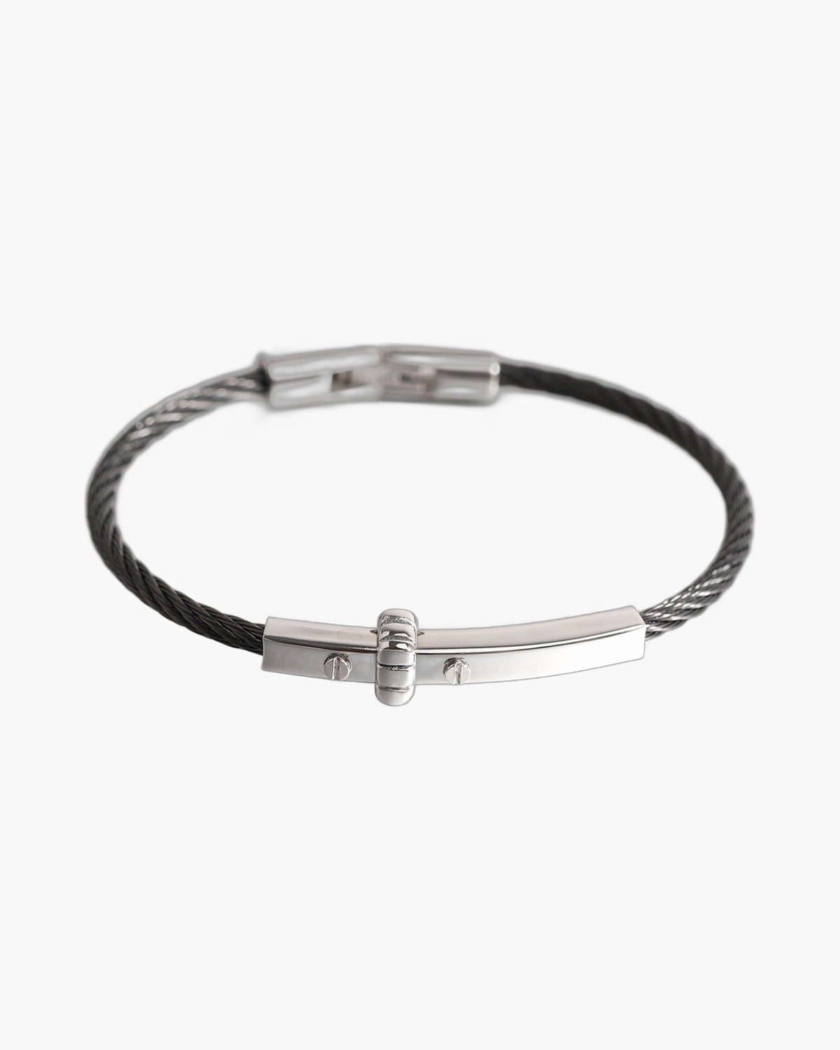 Cable Bracelet with Bar Detail view 2