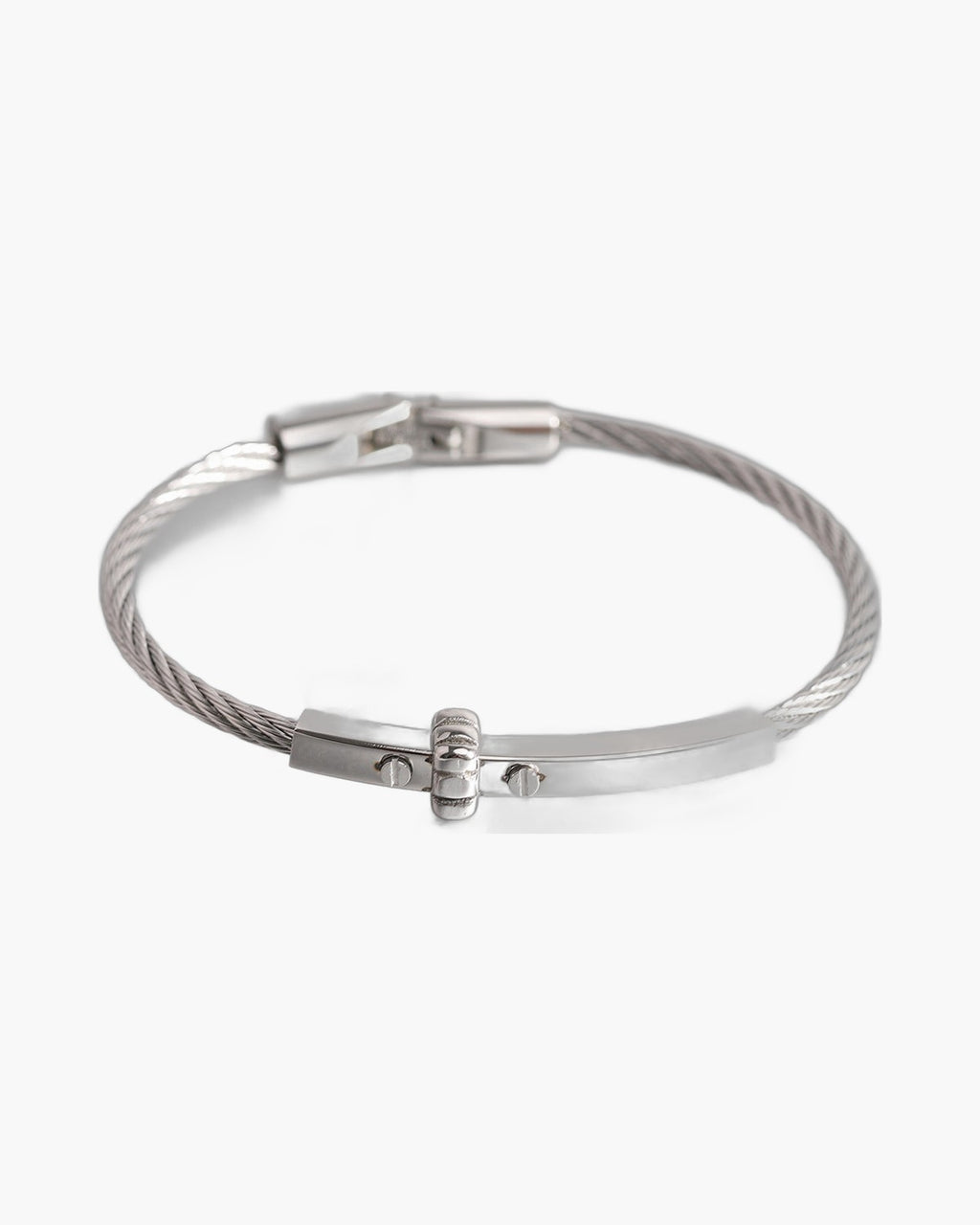 Cable Bracelet with Bar Detail view 4