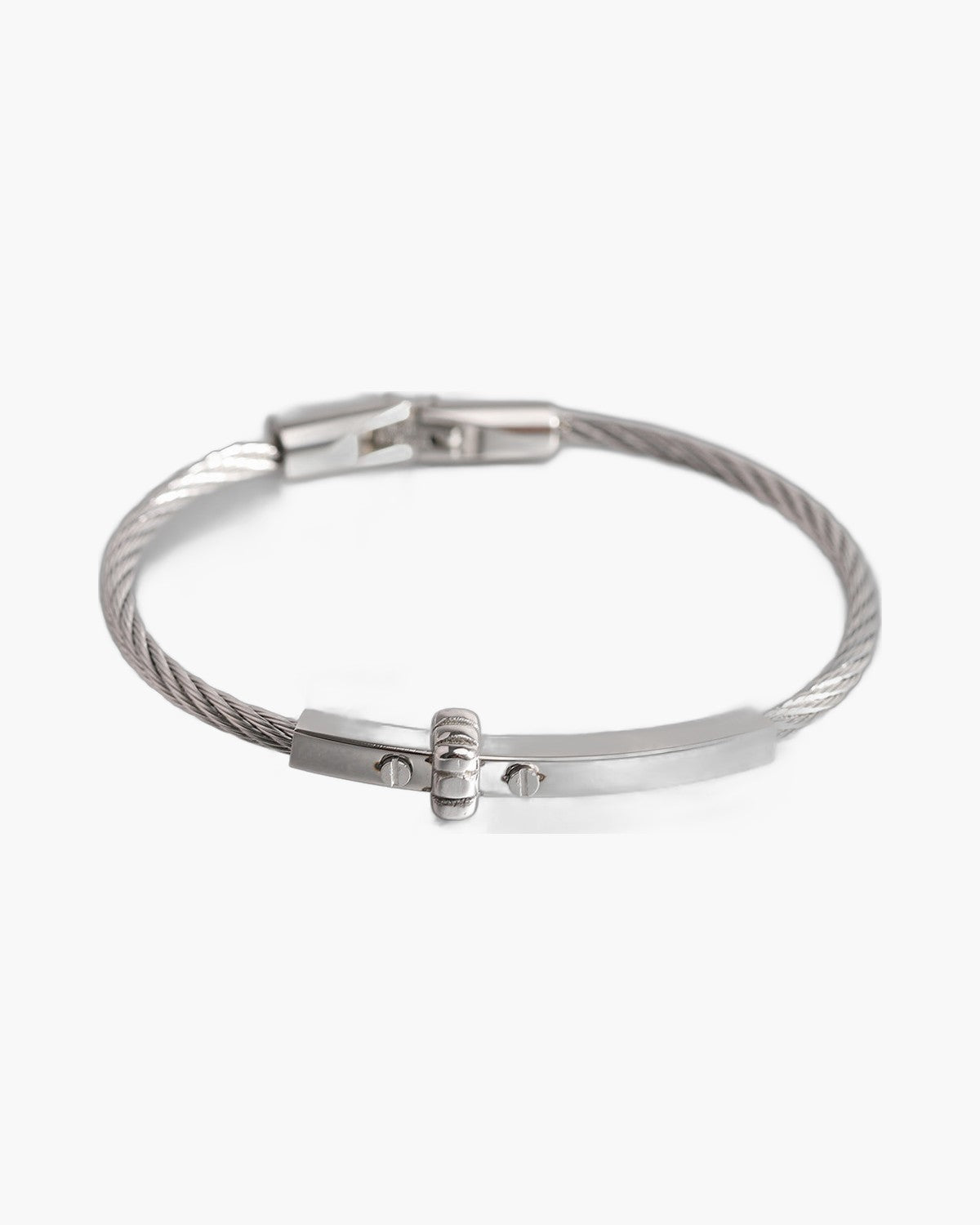Cable Bracelet with Bar Detail view 4