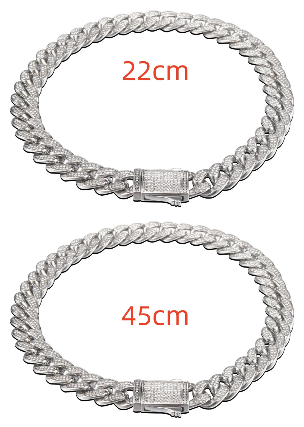 Cuban Link Chain with Pave Clasp view 28