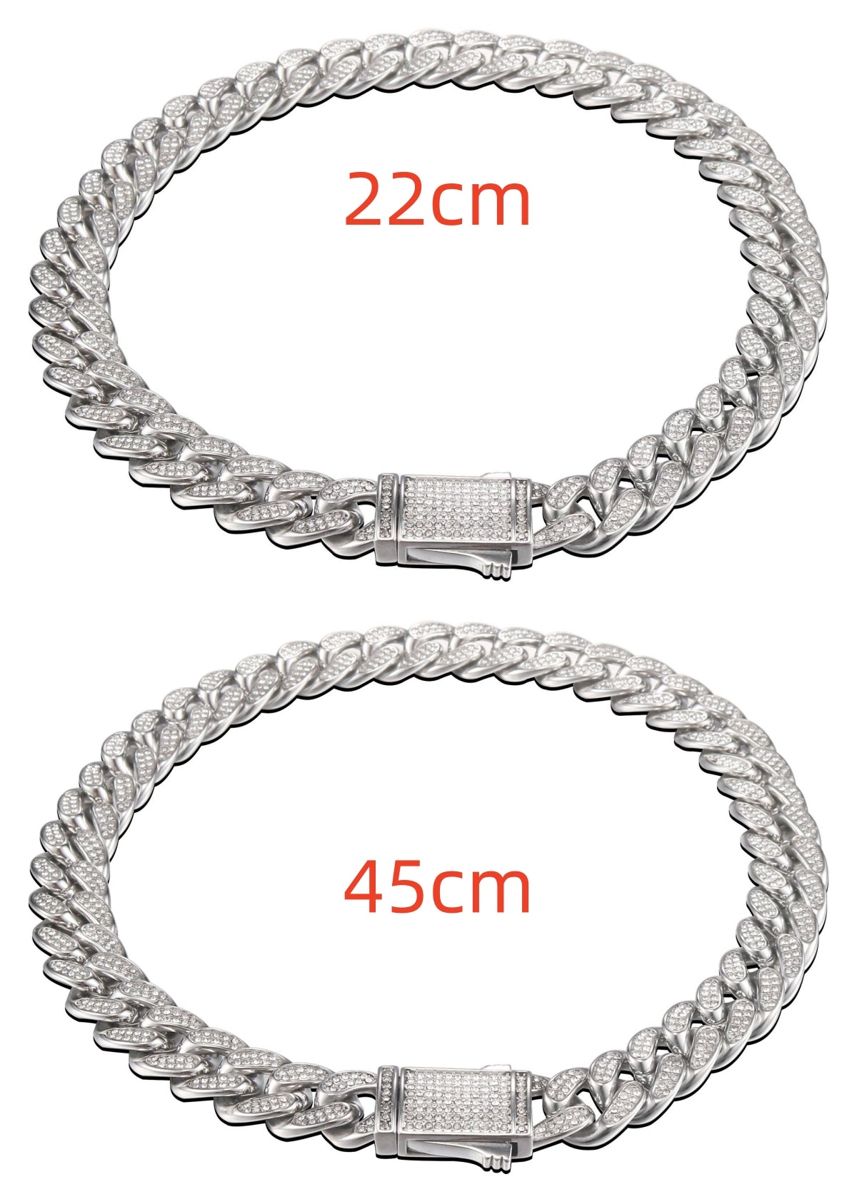 Cuban Link Chain with Pave Clasp view 28