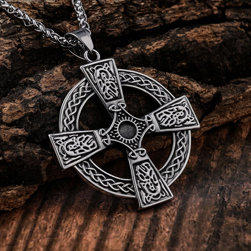 Celtic Knot Cross Pendant Necklace view 10