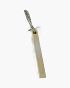 Titanium Steel Box Chain with Bar Pendant, Gold