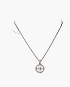 Compass Pendant Rope Chain Necklace view 8