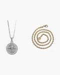 Compass Pendant Rope Chain Necklace view 13