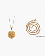 Compass Pendant Rope Chain Necklace view 17