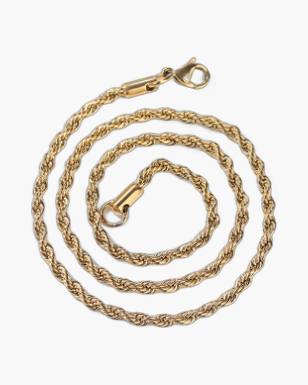 Compass Pendant Rope Chain Necklace view 2