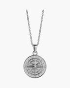 Compass Pendant Rope Chain Necklace view 9
