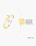 Cross Motif Cuff Bracelet view 3