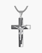 Crucifix Pendant Necklace in Titanium Steel view 6