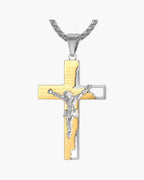 Crucifix Pendant Necklace in Titanium Steel view 3