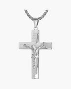 Crucifix Pendant Necklace in Titanium Steel view 7