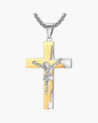 Crucifix Pendant Necklace in Titanium Steel view 8