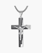 Crucifix Pendant Necklace in Titanium Steel view 5