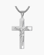 Crucifix Pendant Necklace in Titanium Steel view 2